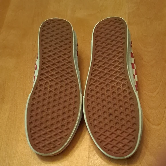 Vans Old Skool Red and White Checkerboard Canvas Sneakers Womens 8.5 Mens 7 - Picture 14 of 14